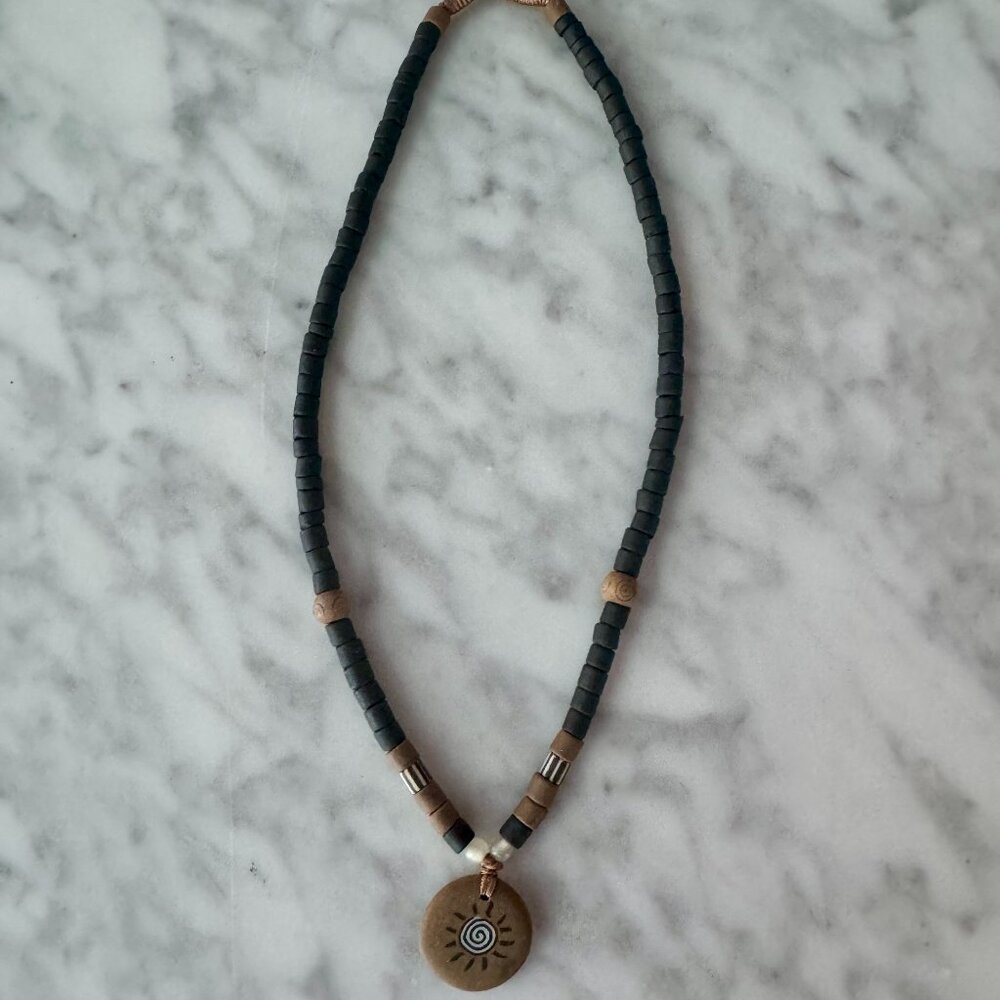 Hopi Sun Clay Bead Necklace